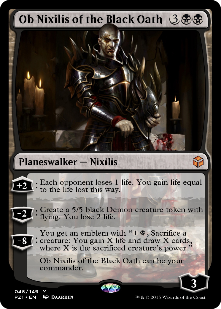 Ob Nixilis of the Black Oath  [Legendary Cube Prize Pack] Foil