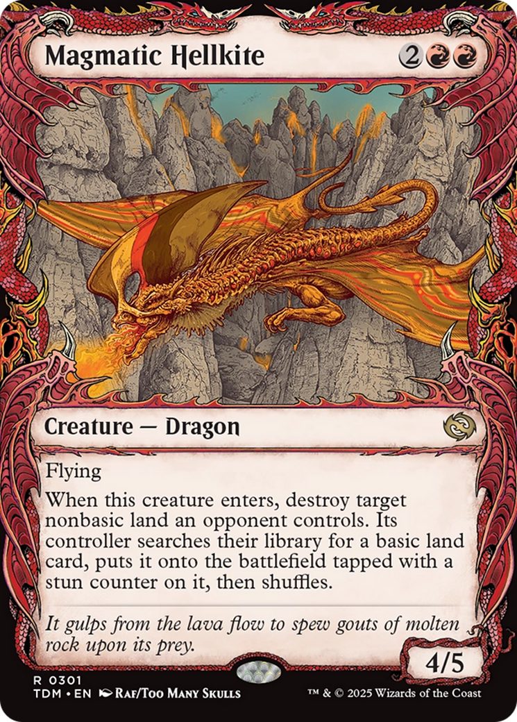 Magmatic Hellkite (Showcase) [Tarkir: Dragonstorm] Foil
