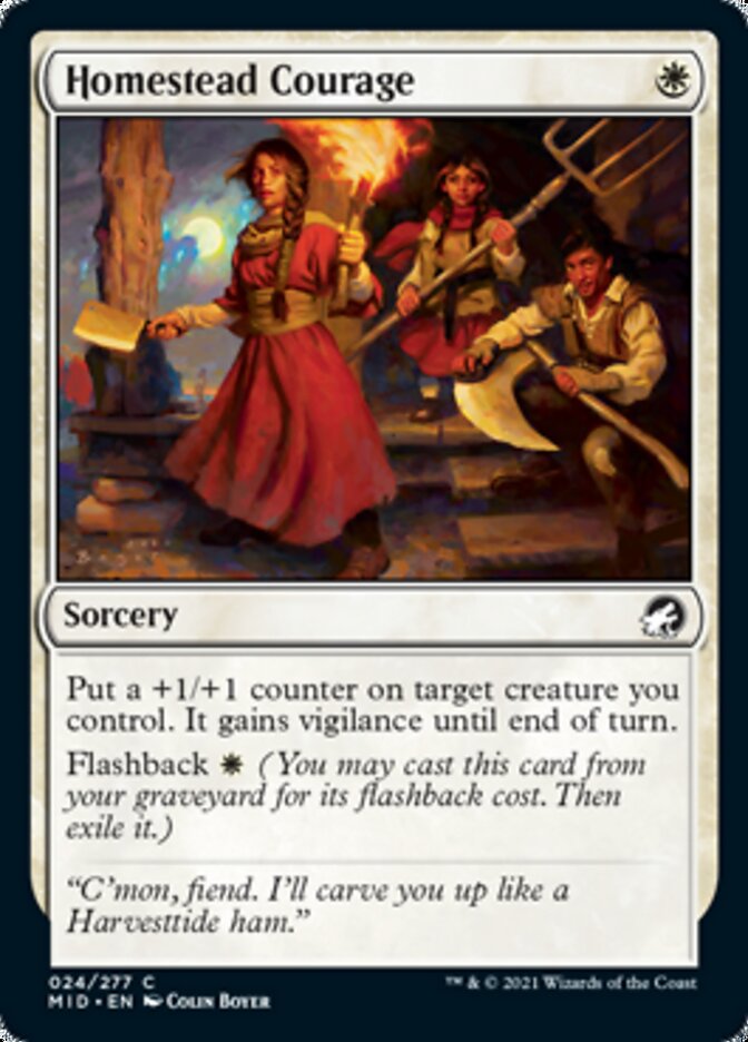 Homestead Courage [Innistrad: Midnight Hunt] Foil