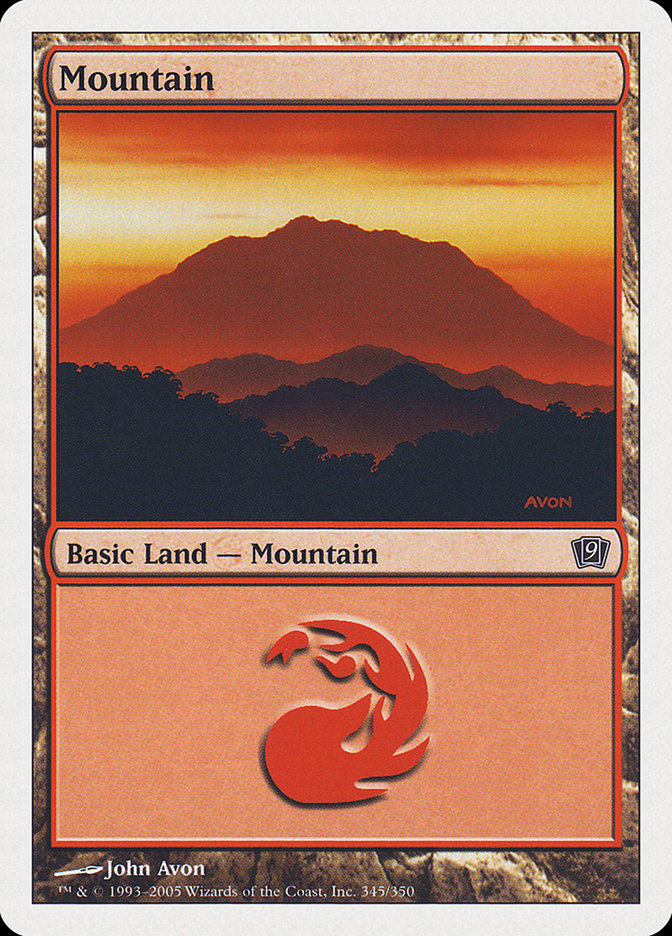 Mountain (345) [Ninth Edition] Foil
