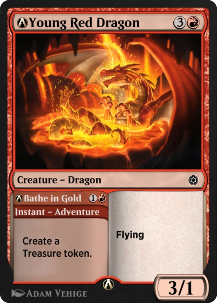 A-Young Red Dragon // A-Bathe in Gold  [Alchemy Horizons: Baldur's Gate]
