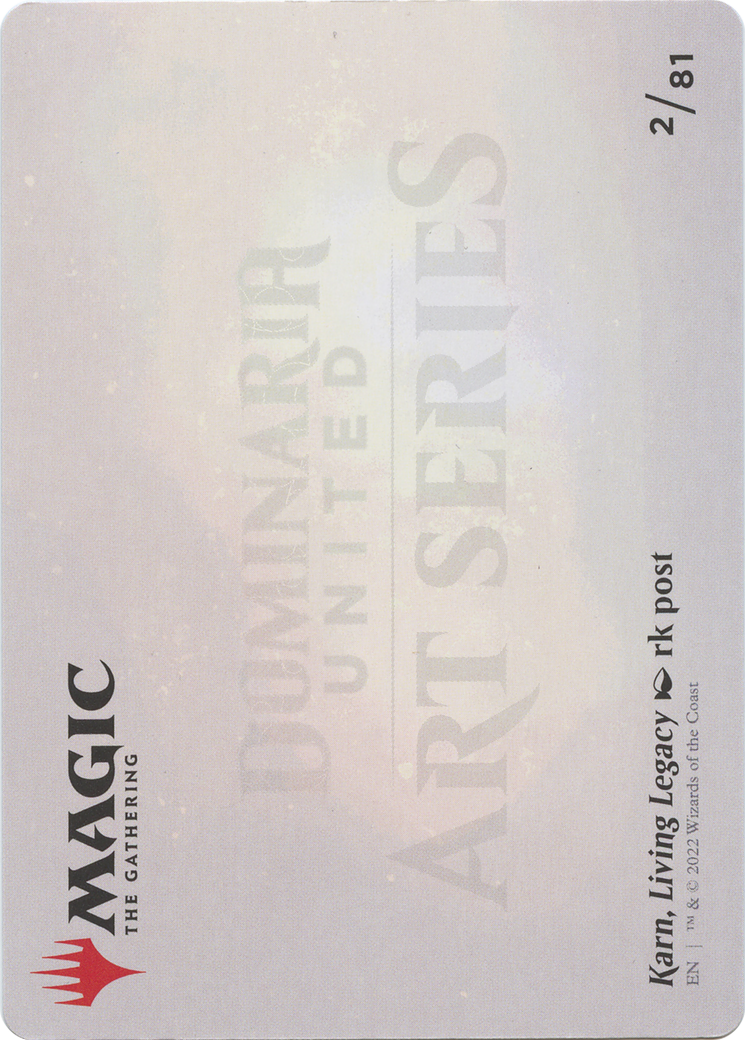 Karn, Living Legacy // Karn, Living Legacy  [Dominaria United Art Series] (Borderless)