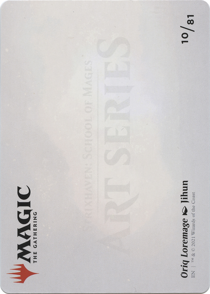 Oriq Loremage // Oriq Loremage  [Strixhaven Art Series] (Borderless) Foil