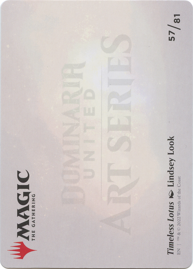 Timeless Lotus // Timeless Lotus  [Dominaria United Art Series] (Borderless) Foil