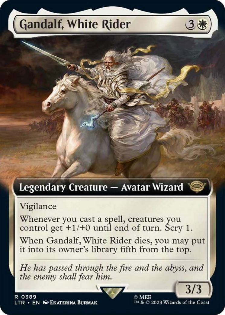 Gandalf, White Rider (Extended Art) [The Lord of the Rings: Tales of Middle-Earth] Foil