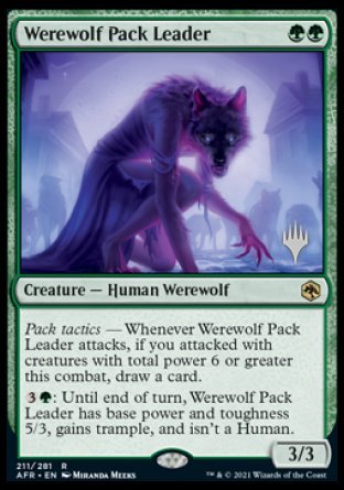 Werewolf Pack Leader (Promo Pack) [Dungeons & Dragons: Adventures in the Forgotten Realms Promos] Foil
