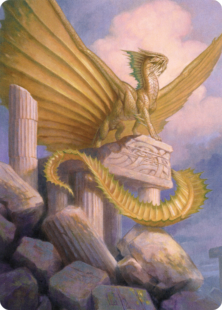 Ancient Gold Dragon // Ancient Gold Dragon  [Battle for Baldur's Gate Art Series] (Borderless) Foil
