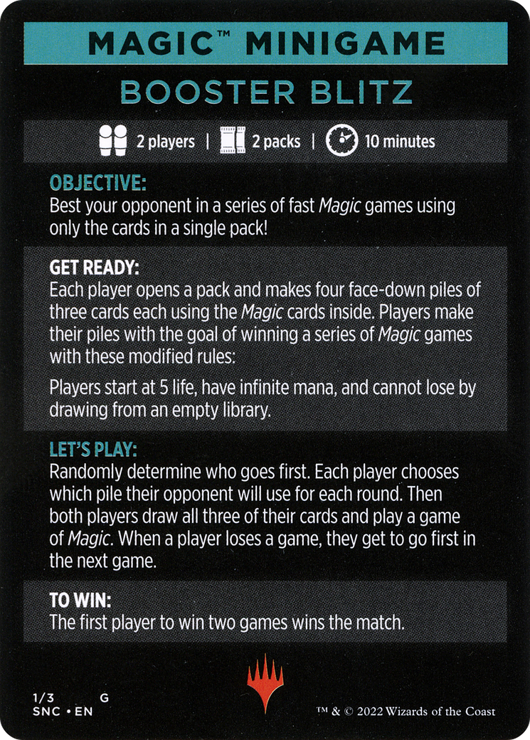 Booster Blitz  [Streets of New Capenna Minigames]