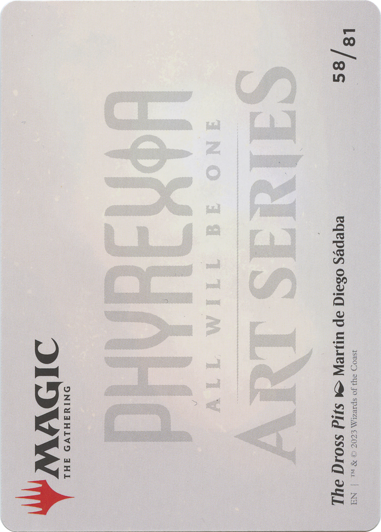 The Dross Pits // The Dross Pits  [Phyrexia: All Will Be One Art Series] (Borderless) Foil