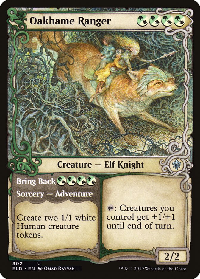 Oakhame Ranger // Bring Back (Showcase) [Throne of Eldraine] Foil