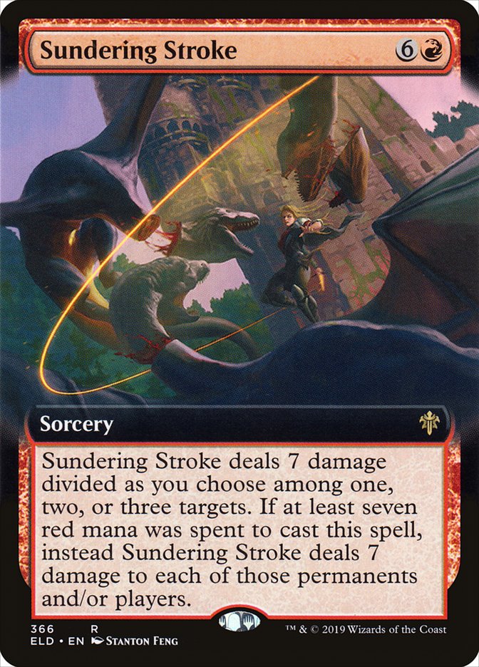 Sundering Stroke (Extended Art) [Throne of Eldraine] Foil