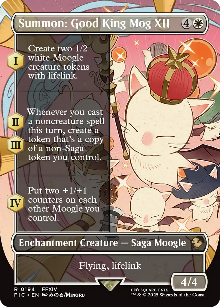 Summon: Good King Mog XII (Borderless) [FINAL FANTASY Commander] Foil