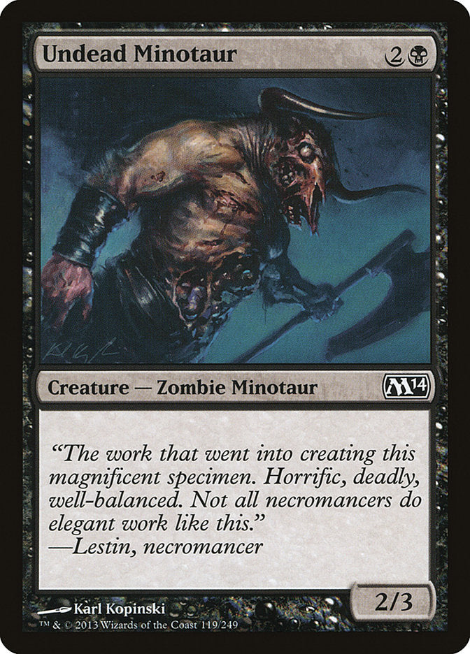 Undead Minotaur [Magic 2014] Foil