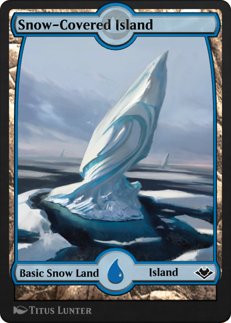 Snow-Covered Island  [MTG Arena Promos]: (Full Art)