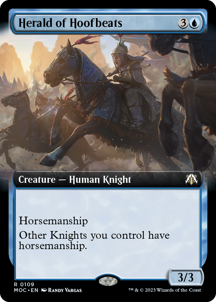 Herald of Hoofbeats (Extended Art) [March of the Machine Commander] Foil
