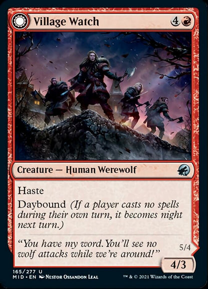 Village Watch // Village Reavers [Innistrad: Midnight Hunt] Foil