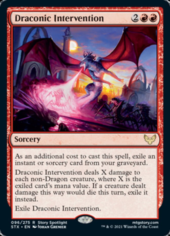 Draconic Intervention [Strixhaven: School of Mages] Foil