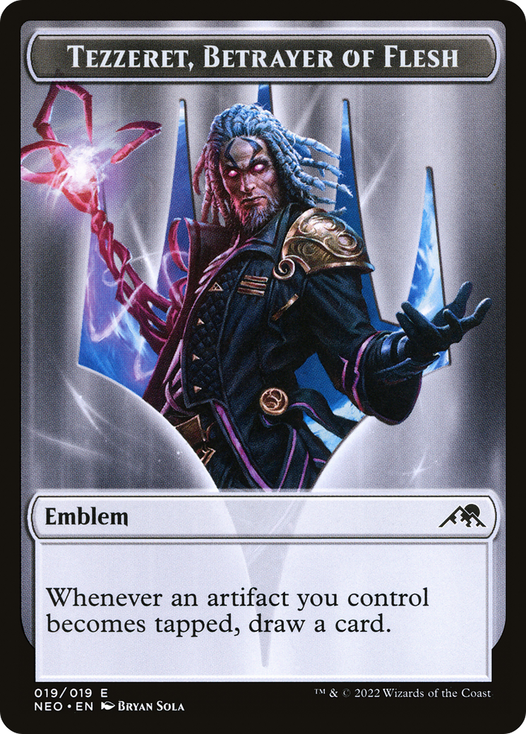 Tezzeret, Betrayer of Flesh Emblem  [Kamigawa: Neon Dynasty Tokens]