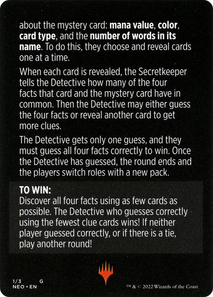 Booster Sleuth // Booster Sleuth (cont'd)  [Kamigawa: Neon Dynasty Minigames] Foil