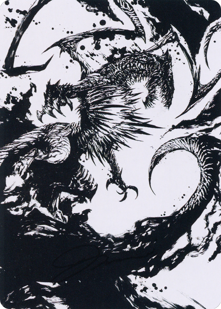 Skithiryx, the Blight Dragon // Skithiryx, the Blight Dragon  [March of the Machine Art Series] (Borderless) Foil