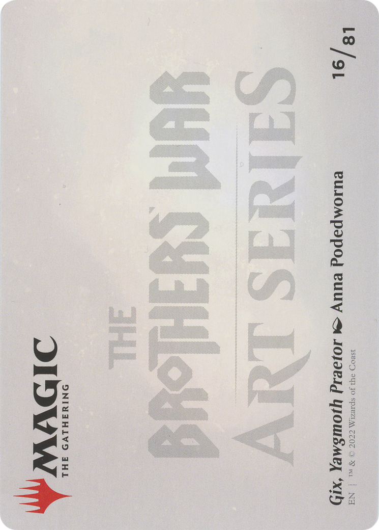 Gix, Yawgmoth Praetor // Gix, Yawgmoth Praetor  [The Brothers' War Art Series] (Borderless)