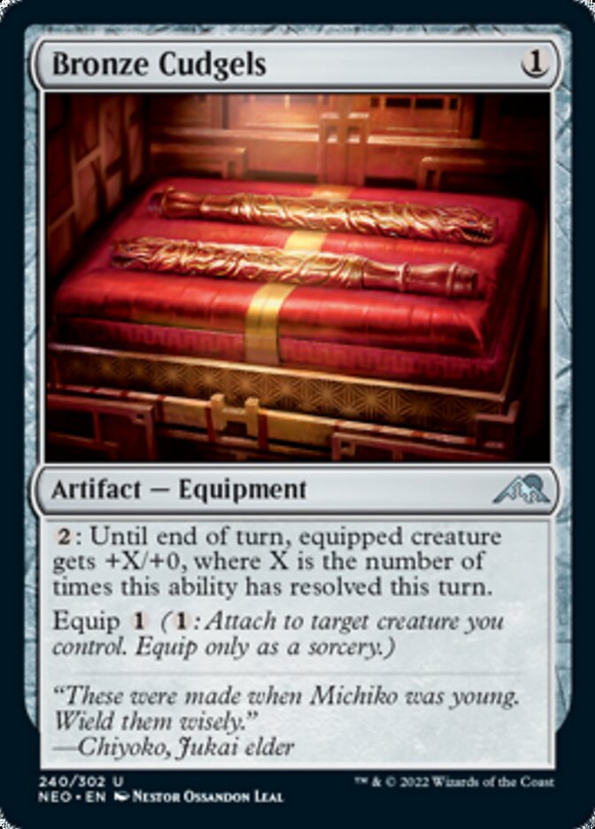 Bronze Cudgels [Kamigawa: Neon Dynasty] Foil