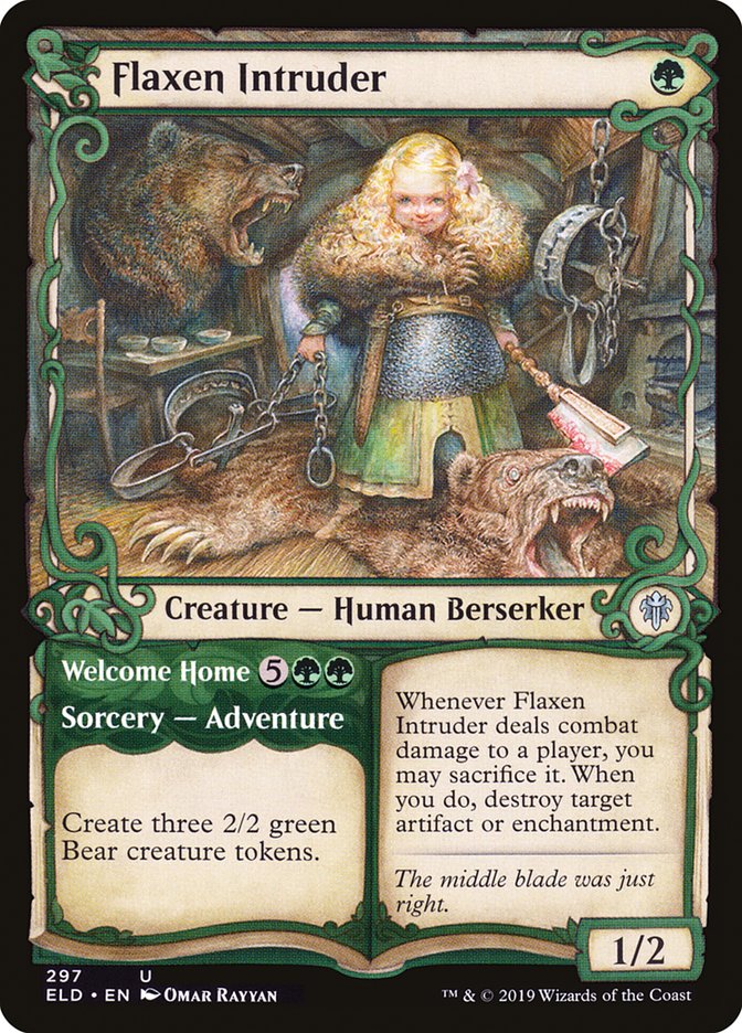 Flaxen Intruder // Welcome Home (Showcase) [Throne of Eldraine] Foil
