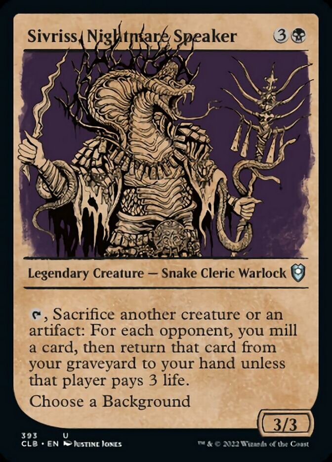 Sivriss, Nightmare Speaker (Showcase) [Commander Legends: Battle for Baldur's Gate] Foil