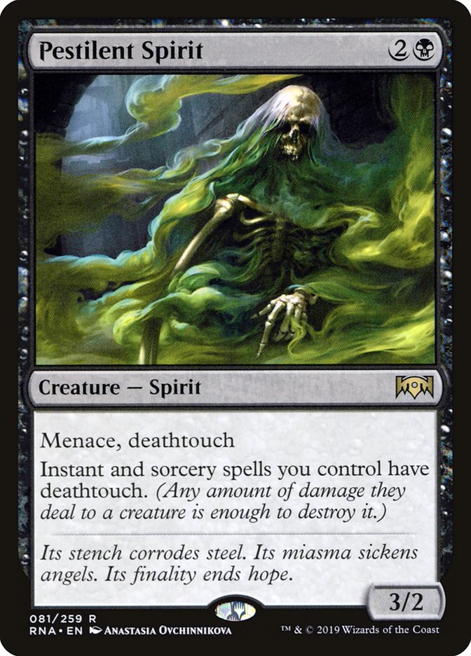 Pestilent Spirit [Ravnica Allegiance] Foil
