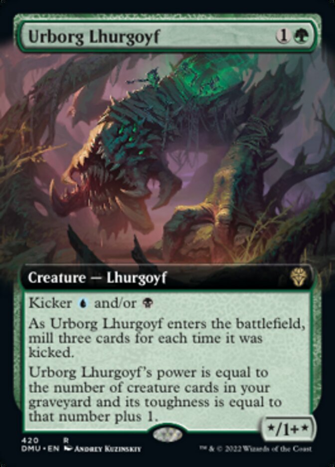 Urborg Lhurgoyf (Extended Art) [Dominaria United] Foil