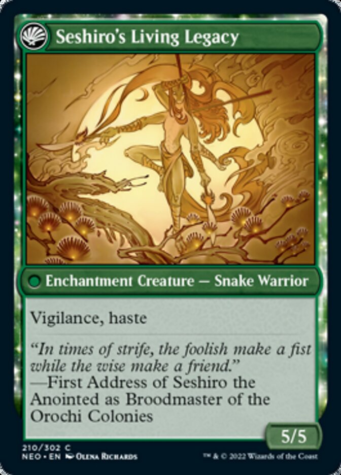 Tales of Master Seshiro // Seshiro's Living Legacy [Kamigawa: Neon Dynasty] Foil