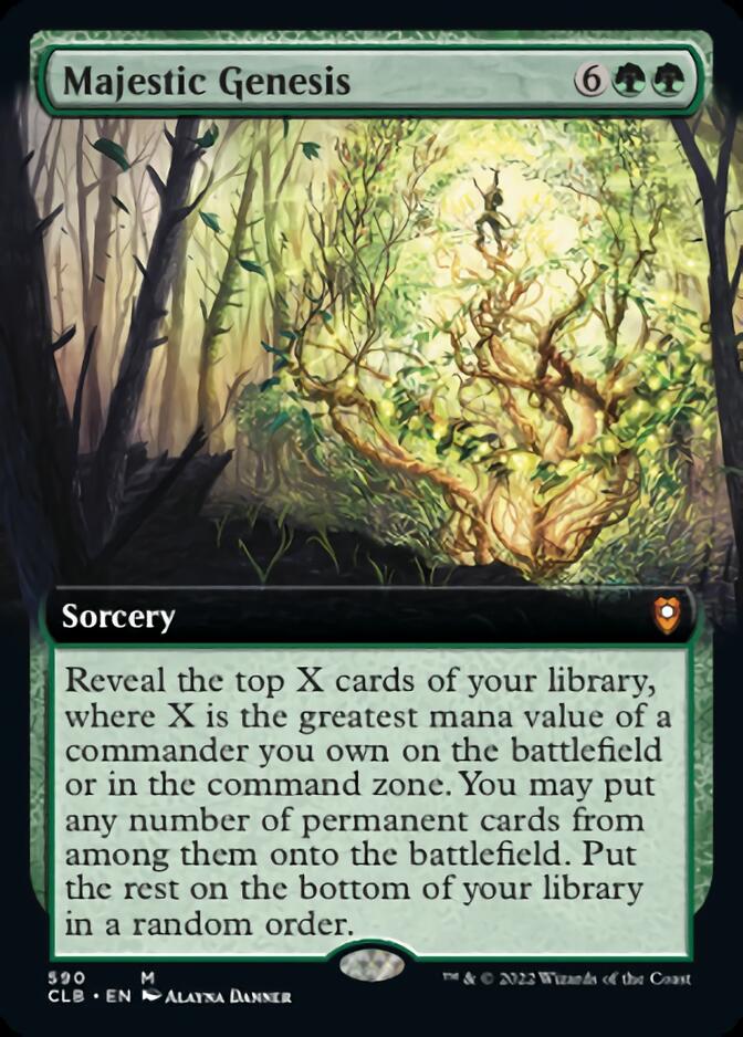 Majestic Genesis (Extended Art) [Commander Legends: Battle for Baldur's Gate] Foil