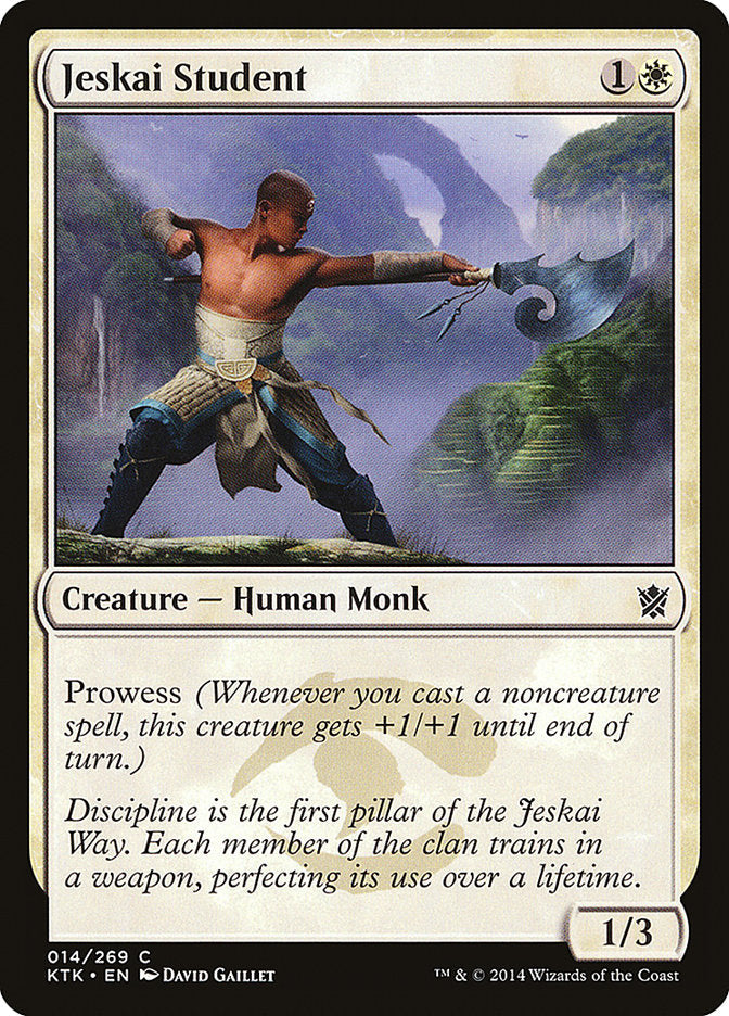 Jeskai Student [Khans of Tarkir] Foil