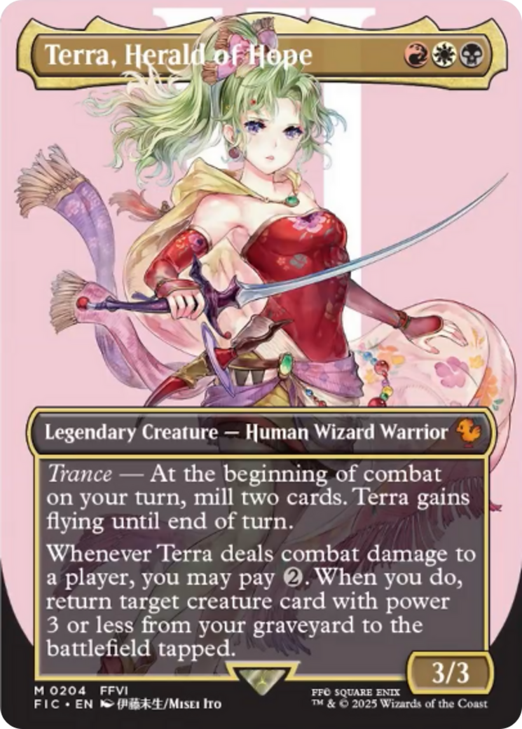 Terra, Herald of Hope (Borderless) [FINAL FANTASY Commander] Foil