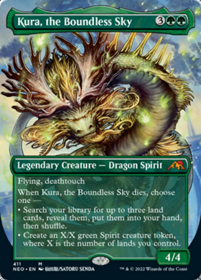 Kura, the Boundless Sky (Borderless Alternate Art) [Kamigawa: Neon Dynasty] Foil