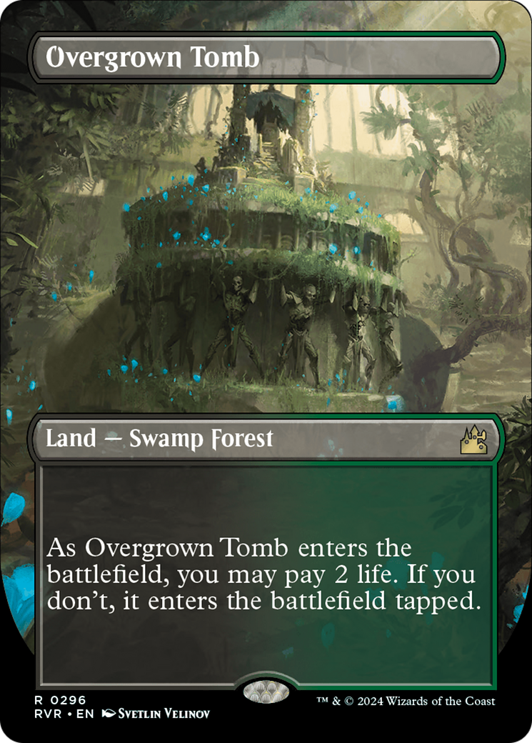 Overgrown Tomb (Borderless) [Ravnica Remastered] Foil