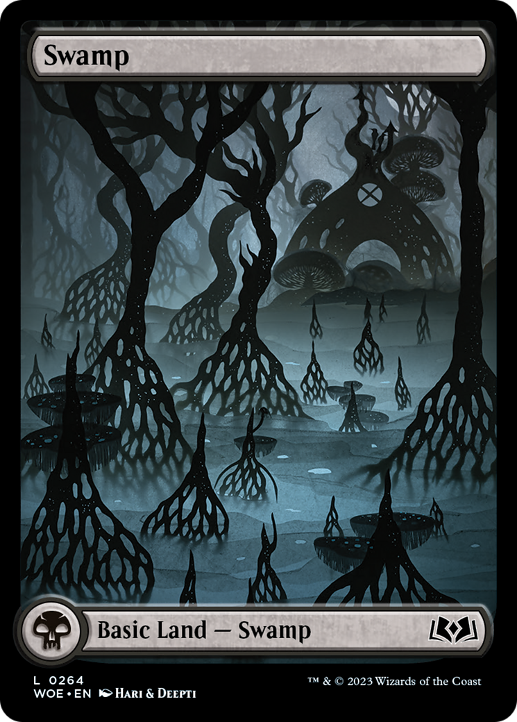 Swamp (264) (Full-Art) [Wilds of Eldraine] Foil