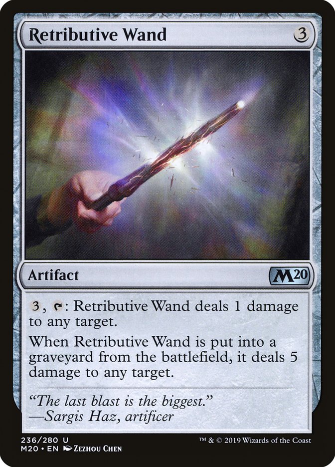 Retributive Wand [Core Set 2020] Foil