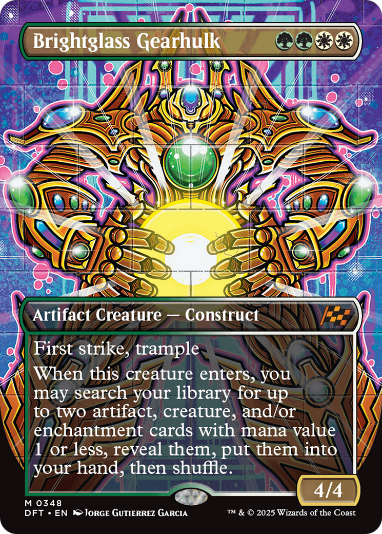Brightglass Gearhulk (Borderless) [Aetherdrift] Foil