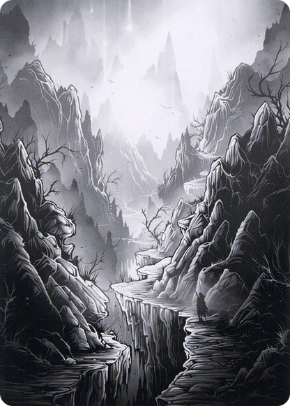 Mountain // Mountain  [Midnight Hunt Art Series] (Borderless) Foil