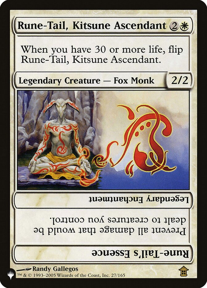 Rune-Tail, Kitsune Ascendant // Rune-Tail's Essence [The List] Foil