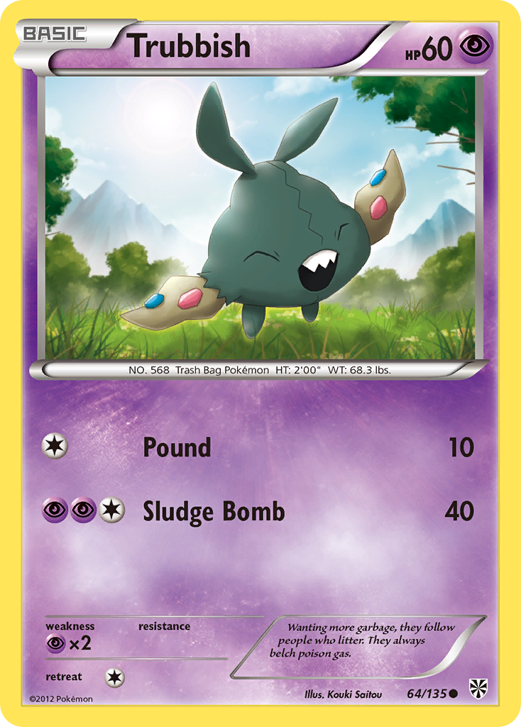 Trubbish (64/135) [Black & White: Plasma Storm] Reverse Holofoil