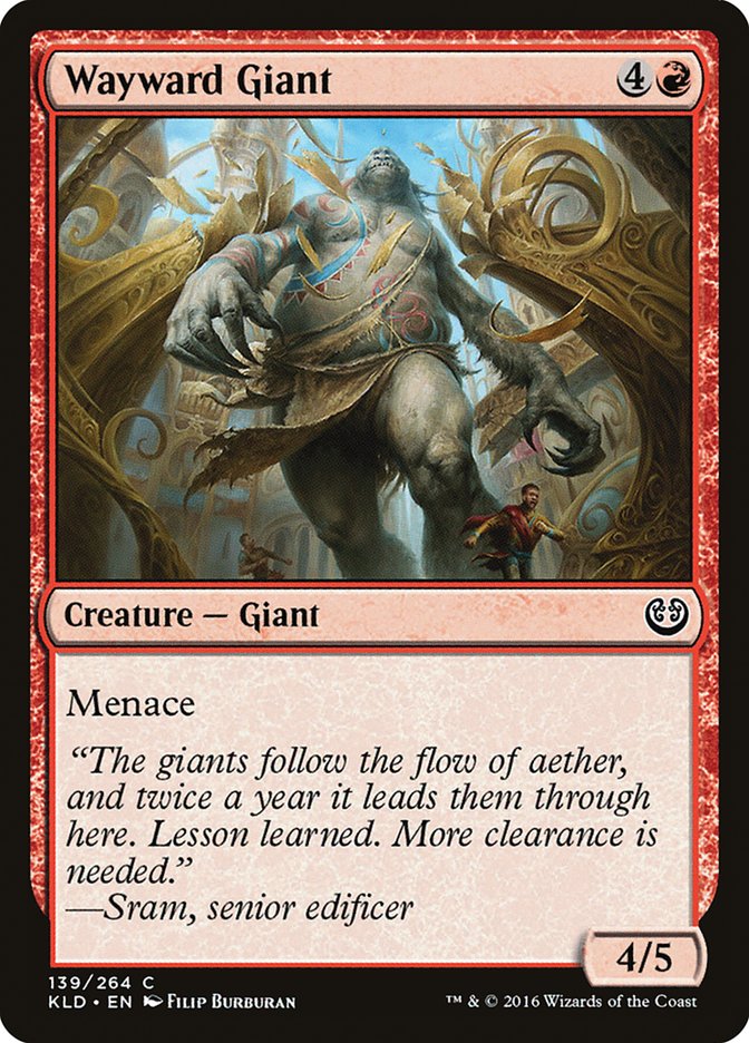 Wayward Giant [Kaladesh] Foil