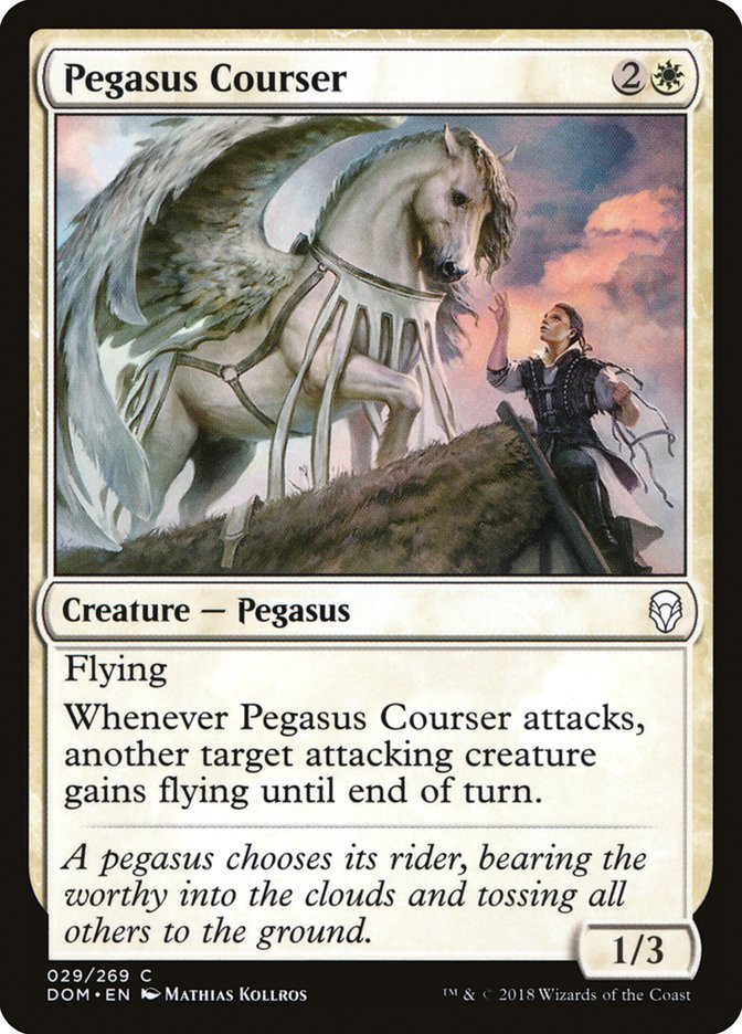 Pegasus Courser [Dominaria] Foil