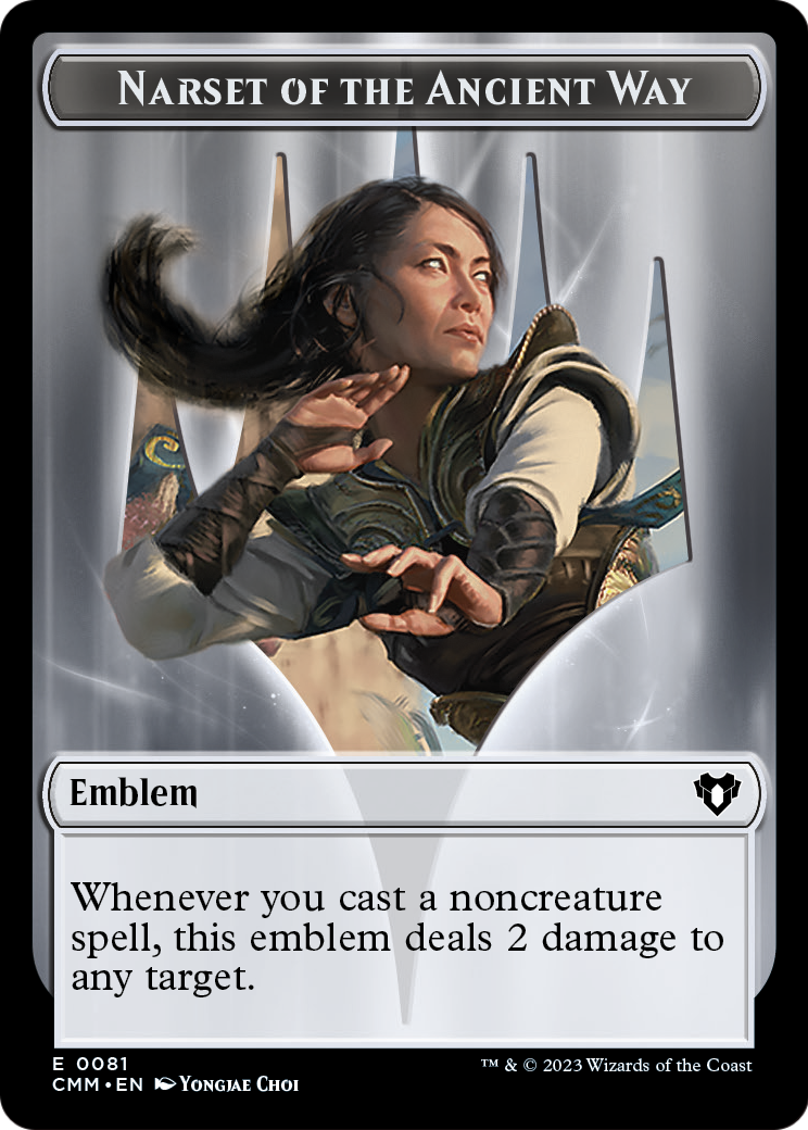 Narset of the Ancient Way Emblem  [Commander Masters Tokens] Foil
