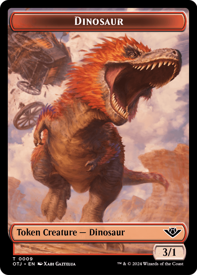 Dinosaur  [Outlaws of Thunder Junction Tokens] Foil