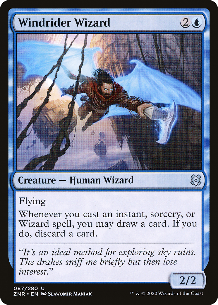 Windrider Wizard  [Zendikar Rising] Foil