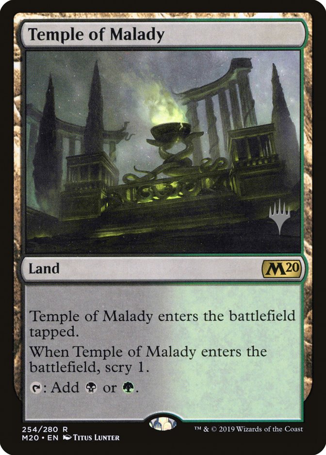 Temple of Malady (Promo Pack) [Core Set 2020 Promos] Foil