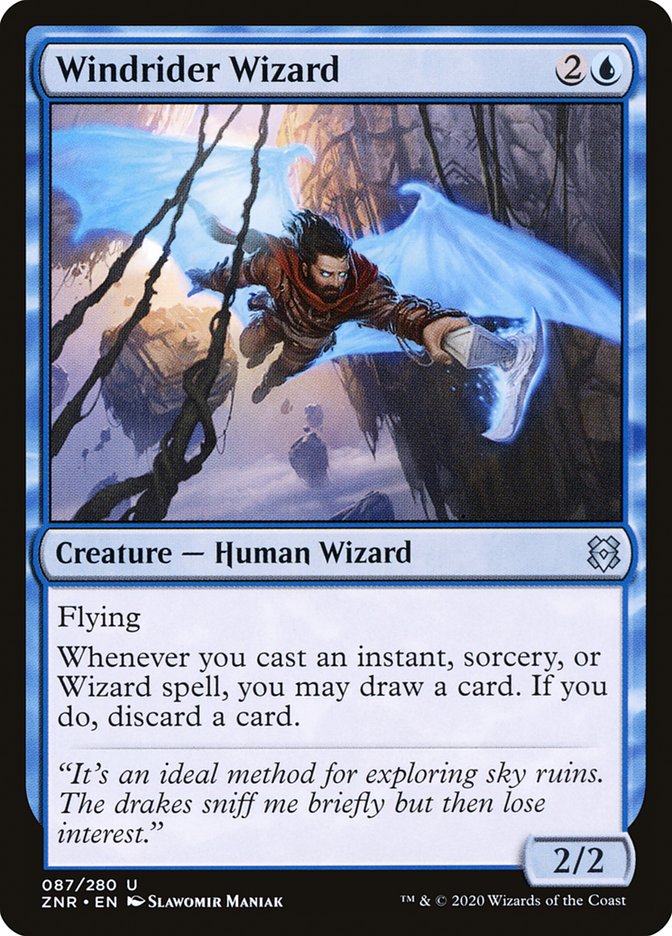 Windrider Wizard [Zendikar Rising] Foil