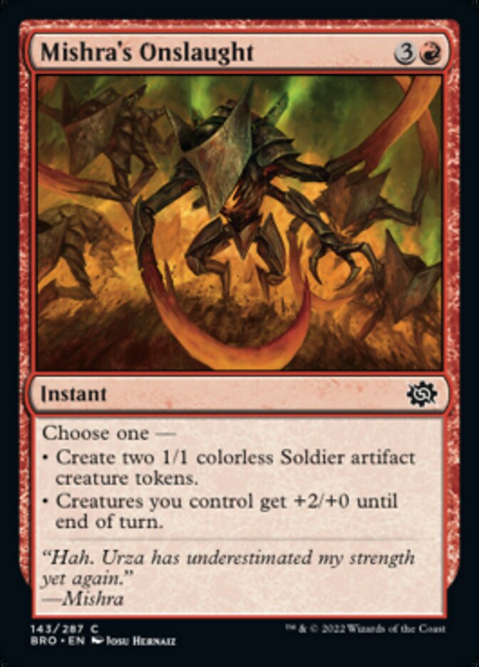 Mishra's Onslaught [The Brothers' War] Foil